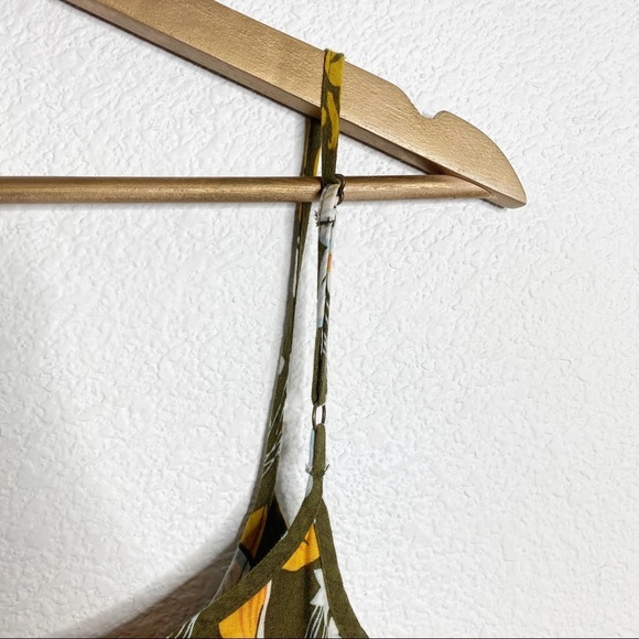 Faherty- Leila Olive Tropical Linen Jumpsuit- Size M - Picture 6 of 9